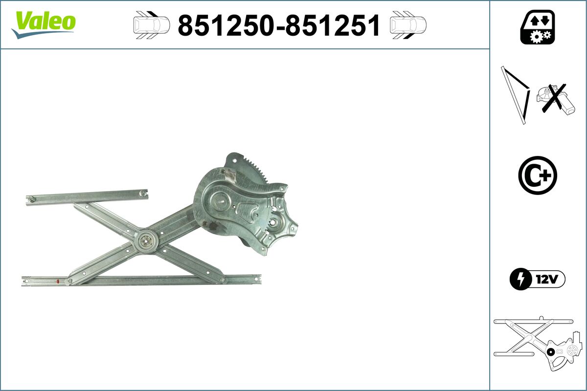 Window Regulator - 851250 VALEO